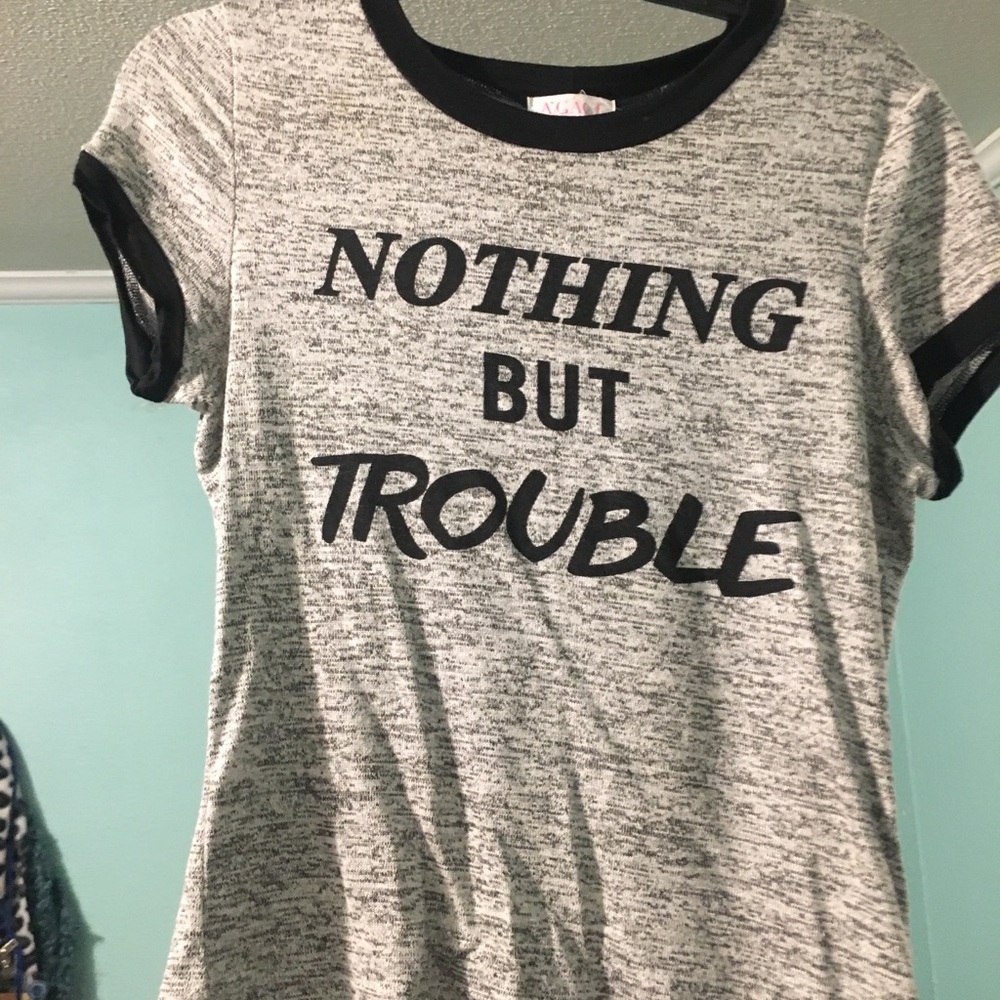 Cute Graphic T Blouse A’gaci